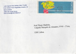 Portugal Cover With Bird ATM Stamp - Frankeermachines (EMA)