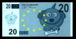 Spielgeld "neutral" 20 EURO, Training, Education, Play Money, 110 X 55 Mm, RRR, UNC, Billet Scolaire? Uniface - Other & Unclassified