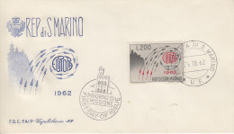 Enveloppe  1er  Jour   SAINT  MARIN   EUROPA    1962 - FDC