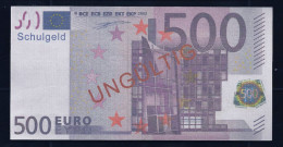 500 Euro "Austria - Schulgeld", Billet Scolaire, Educativ, EURO Size, RRRRR, UNC Extrem Scarce!!! - Autres & Non Classés
