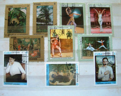 Cuba 1976 - 1977 - Paintings Marti Ballet Dance Palm Trees - Covers & Documents