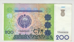Uzbekistan #80 200 Sum 1997 Banknote Currency Money - Uzbekistán