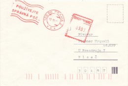 K5894 - Czechoslovakia (1992) 120 00 Praha 2: Use The Correct PSC (= Post Code); Letter, Tariff: 3,00 Kcs - Codice Postale