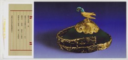 Zhanguo Period Eagle Shape Gold Crown,CN 99 National Cultural Relics Bureau National Treasure Pre-stamped Card - Archaeology
