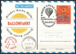 Österreich   -  Ballonpost     Kinder Krebs Hilfe - Par Ballon