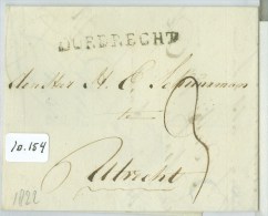 POSTHISTORIE * HANDGESCHREVEN BRIEF Uit 1822 Van DORDRECHT Naar UTRECHT (10.154) - ...-1852 Prephilately