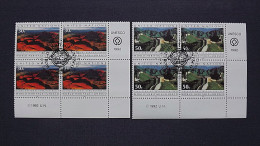 UNO-New York 625/6 Yv 605/6 Sc 601/2 Oo/FDC-cancelled EVB ´D', UNESCO-Welterbe, Australien, China - Gebruikt