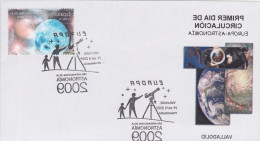 First Day Cover Europa 2009 Star Etoile Telescope Espagne Valladolid - Astronomie