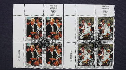 UNO-New York 642/3 Yv 626/7 Sc 618/9 Oo/FDC-cancelled EVB ´A´, Würde Und Teilhabe Für Senioren - Used Stamps