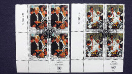 UNO-New York 642/3 Yv 626/7 Sc 618/9 Oo/FDC-cancelled EVB ´C´, Würde Und Teilhabe Für Senioren - Used Stamps