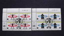 UNO-New York 648/9 Yv 632/3 Sc 624/5 Oo/FDC-cancelled EVB ´A´, 45 J. Weltgesundheitsorg. (WHO): Gesunde Umwel - Oblitérés