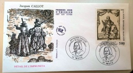 FRANCE Peinture, Yvert 2761 JACQUES CALLOT Par DERUET. Fdc, ENVELOPPE Premier Jour.  1992 METZ - Sonstige & Ohne Zuordnung