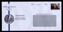 France Entier Fictif Voyagé Eugène Delacroix \"la Liberté Guidant Le Peuple\" Française Des Monnaies - Private Stationery