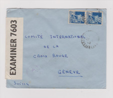 Afrika ALGERIEN CONSTANTINE Zensur Brief Nach Genf - Covers & Documents