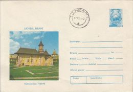 NEAMT MONASTERY, COVER STATIONERY, ENTIER POSTAL, 1974, ROMANIA - Abbeys & Monasteries