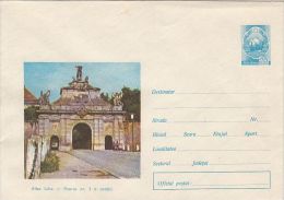 ARCHAEOLOGY, ALNBA IULIA FORTRESS GATE NR 3, COVER STATIONERY, ENTIER POSTAL, 1971, ROMANIA - Archaeology