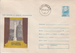ARCHAEOLOGY, TRAJAN'S COLUMN, COVER STATIONERY, ENTIER POSTAL, 1980, ROMANIA - Archaeology