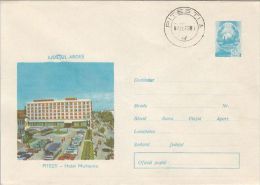TOURISM, PITESTI MUNTENIA HOTEL, COVER STATIONERY, ENTIER POSTAL, 1977, ROMANIA - Hôtellerie - Horeca