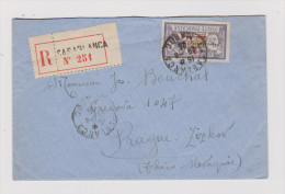 Afrika ALGERIEN 1926-08-28 Casablanca R-Brief Nach Prag - Andere & Zonder Classificatie