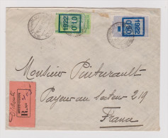 Afrika Somaliküste 1922-08-16 R-Brief Nach Frankreich Rückseite Schffstempel "Réunion à Marseille N.8" - Brieven En Documenten