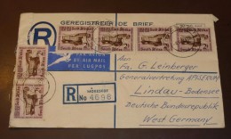 Suid Afrika  Air Letter Luftpost Welkom Nach Lindau  1958  #cover2887 - Posta Aerea