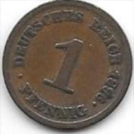 *empire 1 Pfennig 1896 E Km 10    Vf - 1 Pfennig