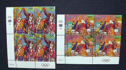 UNO-New York 716/7 Yv 705/6 Sc 673/4  Oo/FDC-cancelled EVB ´C´, 100 Jahre Olympische Spiele Der Neuzeit - Usados