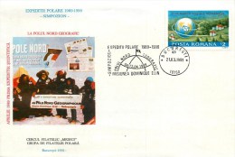 ROUMANIE - EXPEDITION POLAIRE - 1989-1990 - EXPEDITION SCIENTIFIQUE AU PÖLE NORD GEOGRAPHIQUE - - Arctische Expedities