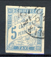 Colonie Francesi, Emissioni Generali Timbre Tax 1893-08 N. 18 C. 5 Azzurro Usat Annullo Tonkin - Postage Due