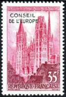 France - Timbre De Service N°   16 ** Conseil De L Europe - Cathédrale De Rouen Surchargé En 1958 - Ungebraucht