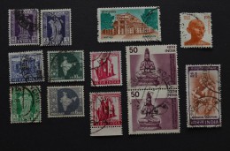 13 Timbres Oblitérés Inde - Collections, Lots & Series