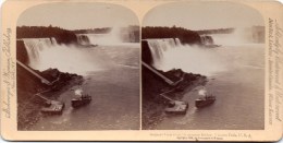 Stereofoto - Generale View From The Suspension Bridge Niagara Falls ( Niagarafälle )1894 Wasserfall - Visionneuses Stéréoscopiques