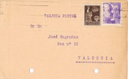 16212. Tarjeta Comercial Privada BARCELONA 1940, Recargo Exposicion - Barcelona