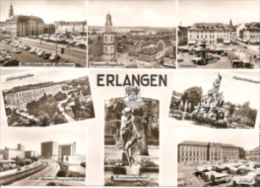 Erlangen - S/w Mehrbildkarte 24 - Erlangen