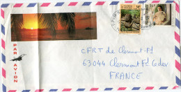 POLYNESIE LETTRE PAR AVION DEPART TIPUTA-RANGIROA 12-12-1984 POUR LA FRANCE - Briefe U. Dokumente