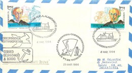 ARGENTINE - ANTARCTIQUE ARGENTIN - "ROMPEHLIELOS ALMIRANTE IRIZAR" - LETTRE 1994 - BEAUX CACHETS - Lettres & Documents