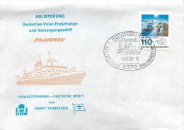 ALLEMAGNE - POLAIRE  - "RECHERCHE POLAIRE & NAVIRE DE RAVITAILLEMENT" - LETTRE 1982 - BEAU CACHET - Polar Ships & Icebreakers