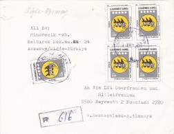 REGISTERED  COVERS  1985  TURKEY. - Lettres & Documents