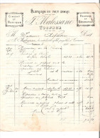 Facture Double Page Du Platrier MALOSSANE De TOURNON En Ardèche 1914 - 1900 – 1949