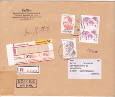 REGISTERED  COVERS  4 STAMPS  2000  TURKEY. - Storia Postale