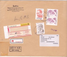 REGISTERED  COVERS  4 STAMPS  2000  TURKEY. - Brieven En Documenten