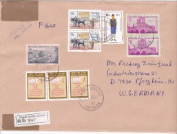REGISTERED  COVERS  ,9 STAMPS  1990  TURKEY. - Covers & Documents