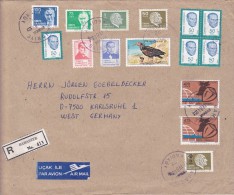 REGISTERED  COVERS  ,15 STAMPS  1984  TURKEY. - Covers & Documents