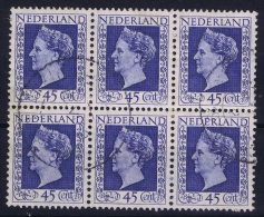 Nederland: NVPH Nr 487 In 6 Block  Used 1948 - Usati