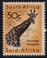 South Africa - 1961 Definitive 50c Giraffe (**) # SG 196 , Mi 285 - Giraffes