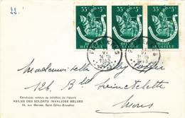 401/23 - Secours D´ Hiver / Winterhulp - Lettre FLORENNES 1943 Vers MONS - Cartas