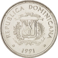 Monnaie, Dominican Republic, 25 Centavos, 1991, SUP, Nickel Clad Steel, KM:71.1 - Dominicaine