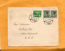 Netherlands 1938 Cover Mailed To USA - Briefe U. Dokumente