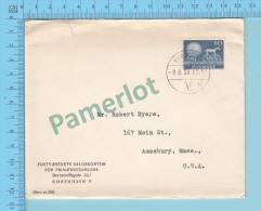 Danmark  ( 1958, Cover Canhet, Kobenhavn V. To USA  ) 2 Scans - Covers & Documents