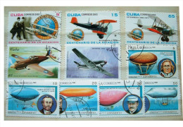 Cuba 1991 - 2003 Planes Balloons War History - Usati